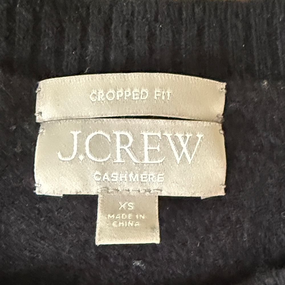 J. Crew cropped cashmere Women's Black Sweater - Picture 2 of 6